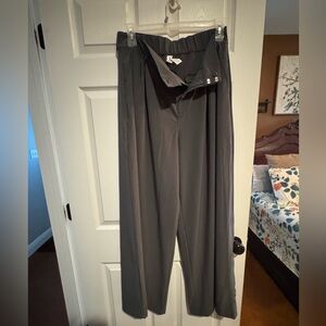 Alo High-Waist Dreamscape Trouser Dark Cactus Green Wide Leg Size L NWT